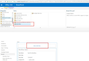 SharePoint Add Script Editor Web Part