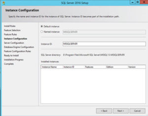 SQL Server 2016 - Instance Configuration