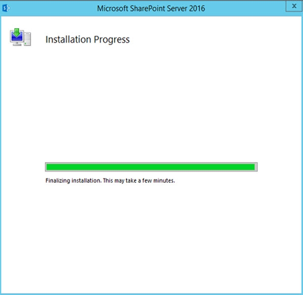 SharePoint 2016 Installation in Process