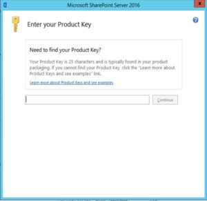 SharePoint 2016 Product Key